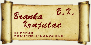 Branka Krnjulac vizit kartica